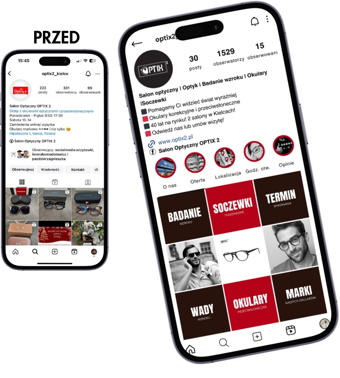 Telefony z przykładami social media