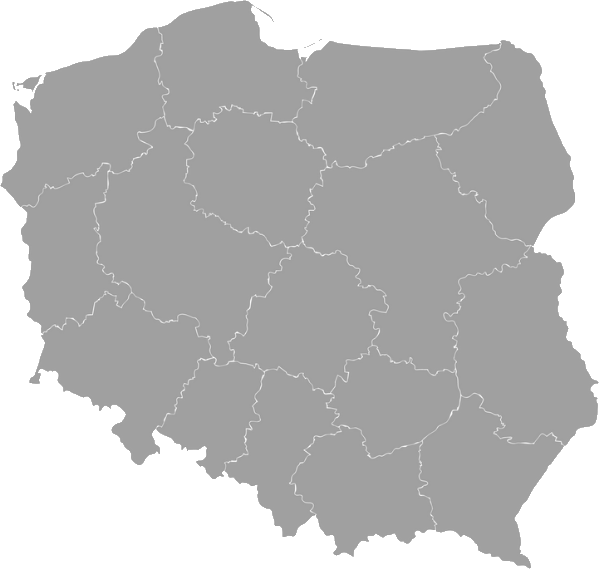 Mapa Polski - obszar usług Bloom Media